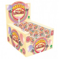 SWIZZELS MATLOW - MEGA DOUBLE LOLLIES BOX OF 36 GREAT PARTY BAG FILLER & WEDDING FAVOURS